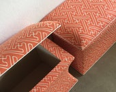 Extra Wide Curved Storage Ottomans - Pair - COM