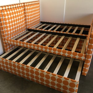 Custom Trundle Bed W/Inset piping detail