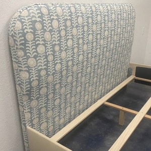 Custom Upholstered KING Bed W/Rounded Headboard- COM