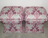 Curved STORAGE Ottomans -Set of 2- Design Your OWN In Any Fabric