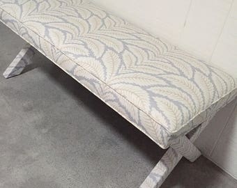 Upholstered X Bench Etsy