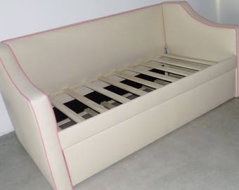 Custom Trundle Bed W/Sloped Arms & Trundle - COM