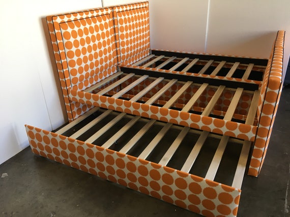 Custom Trundle Bed W inset Piping Detail Etsy UK