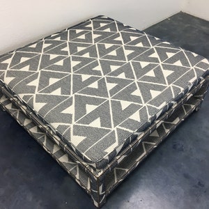 Custom Upholstered Ottoman W/Shelf image 4