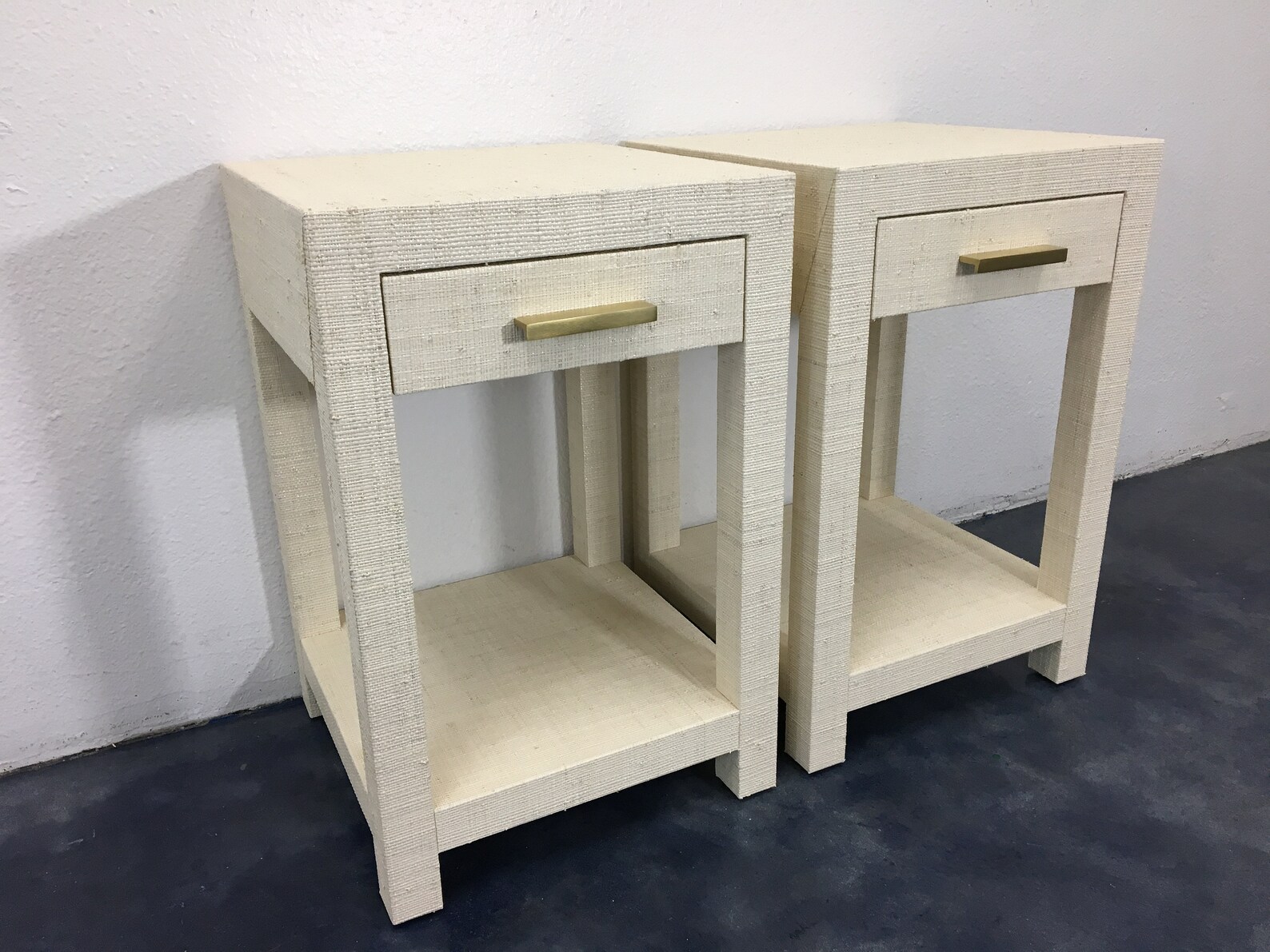 Custom Grasscloth End Tables / Nightstands COM Etsy