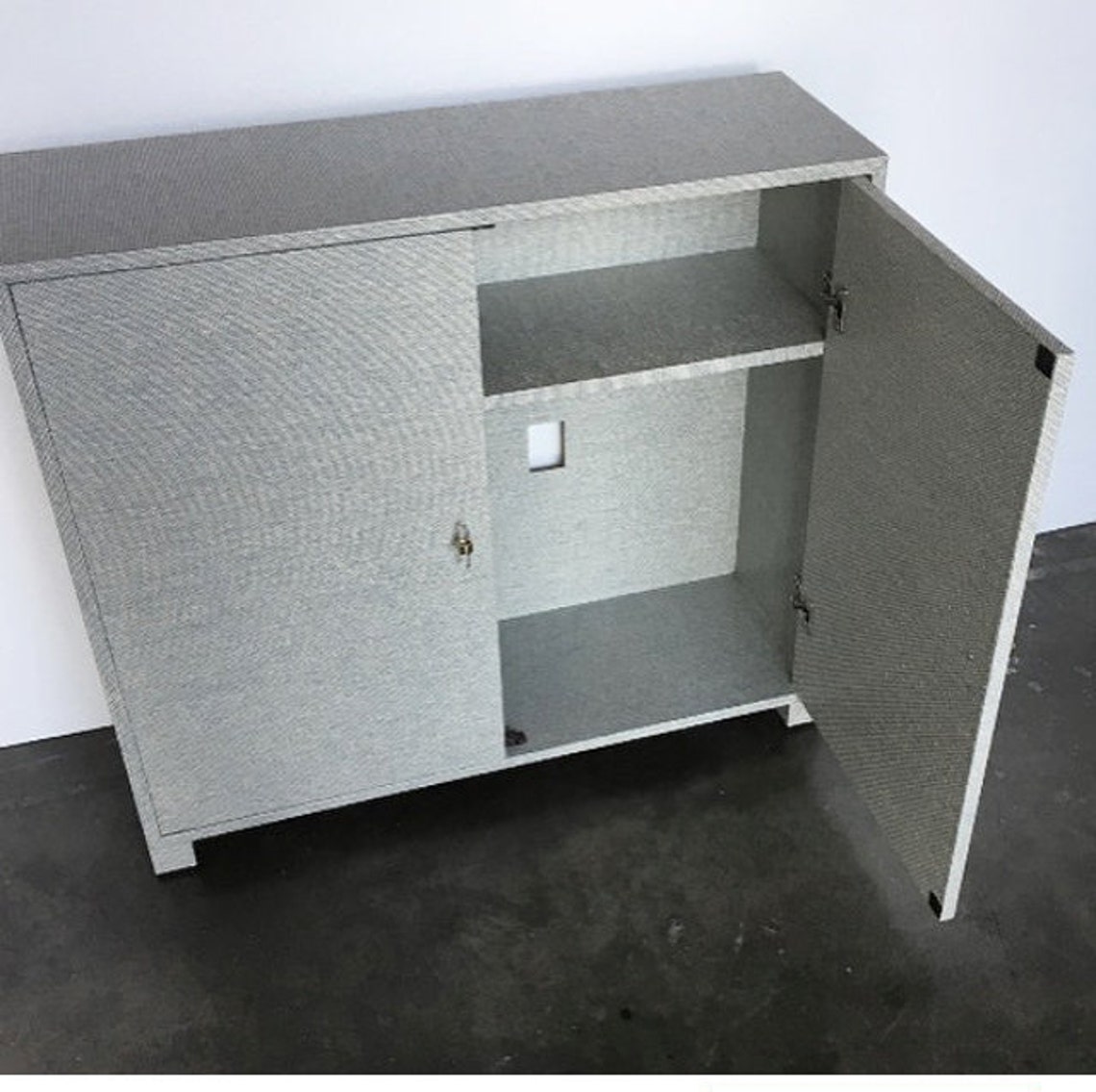 Grasscloth Cabinet Custom Built COM - Etsy