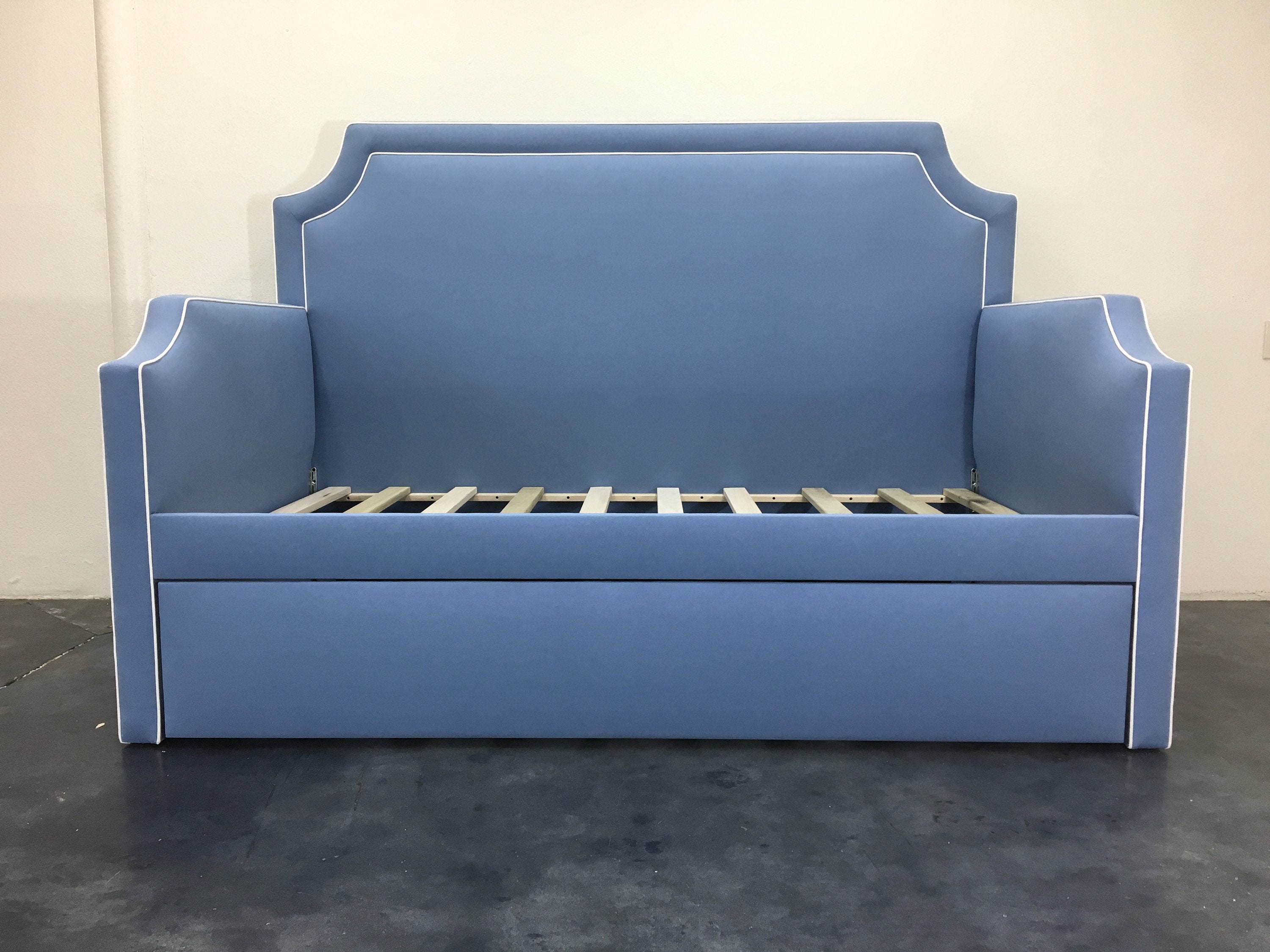 Custom Trundle Daybed W high Notched Back Arms COM Etsy