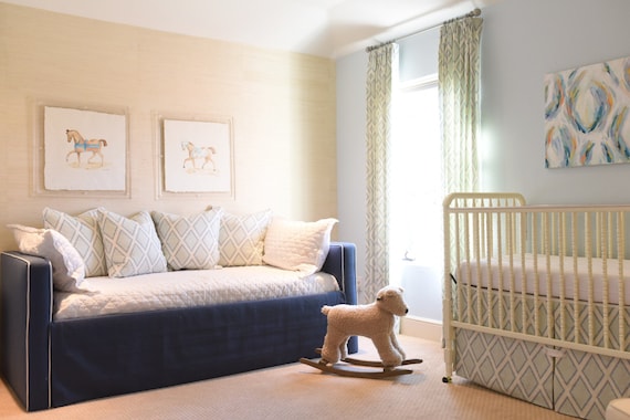 Custom Daybed WTrundle Upholstered In ANY Fabric COM