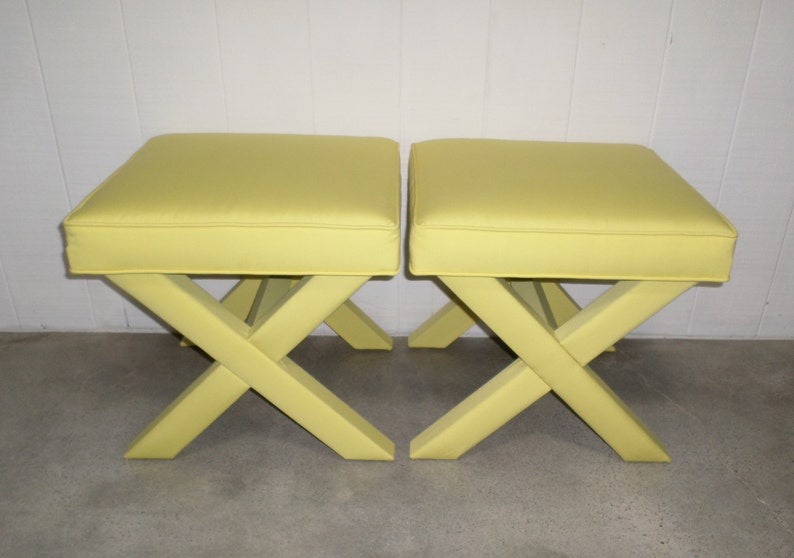 X Benches Custom Built and Upholstered In Any Fabric Etsy