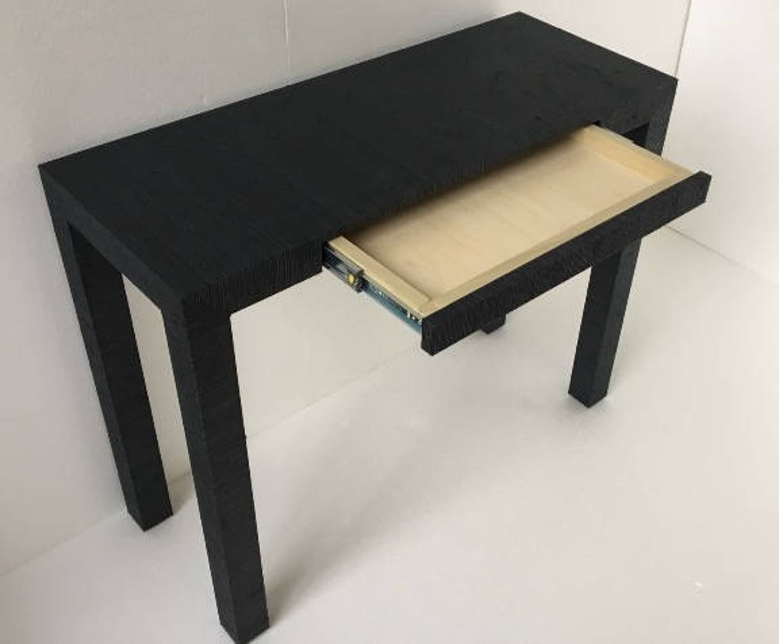 Grasscloth Wrapped Desk/table Custom Built Design Your OWN Etsy