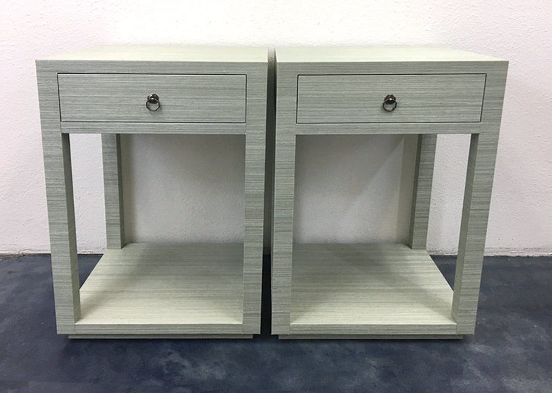 Custom Grasscloth Nightstands PAIR Etsy