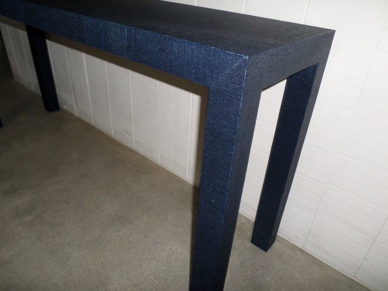Grasscloth Console Table Custom Built To Suit Your Space Design Your OWN image 1