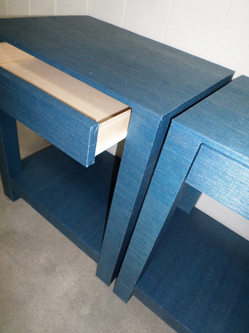 Custom Built Grasscloth End Tables / Nightstands Design Your Etsy