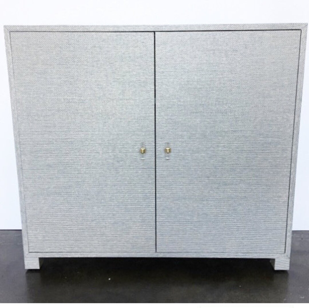 Grasscloth Cabinet Custom Built COM - Etsy