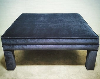 Large Coffee Table/Ottoman - Parson's Style - Fully Upholstered - Design Your Own