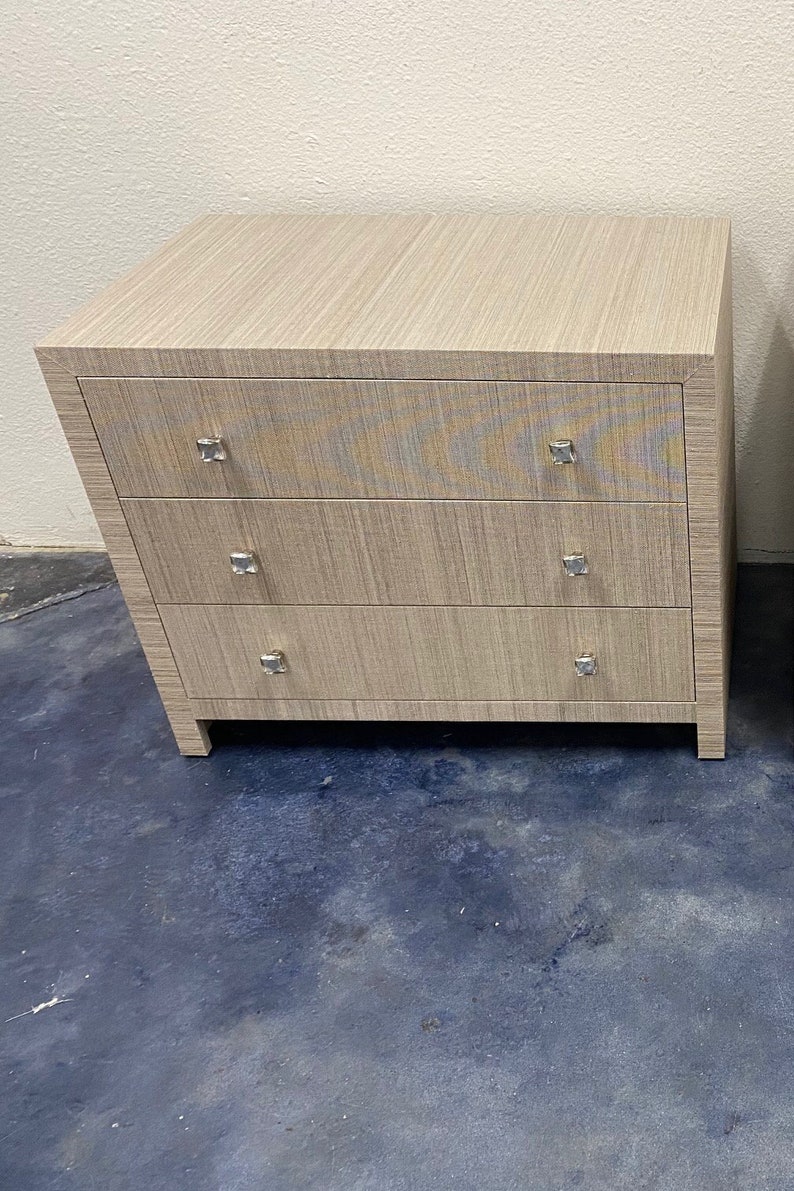 Custom Built Grasscloth Nightstand/Dresser COM image 1