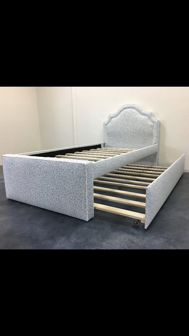 Upholstered Bed W Curved Headboard, Rolled Upholstered Headboard
