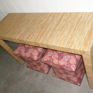 Grasscloth Covered Table Custom Built To Suit Your Space Design Your OWN image 2