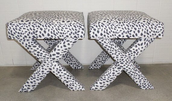 X Benches Custom Built And Upholstered In Any Fabric Etsy