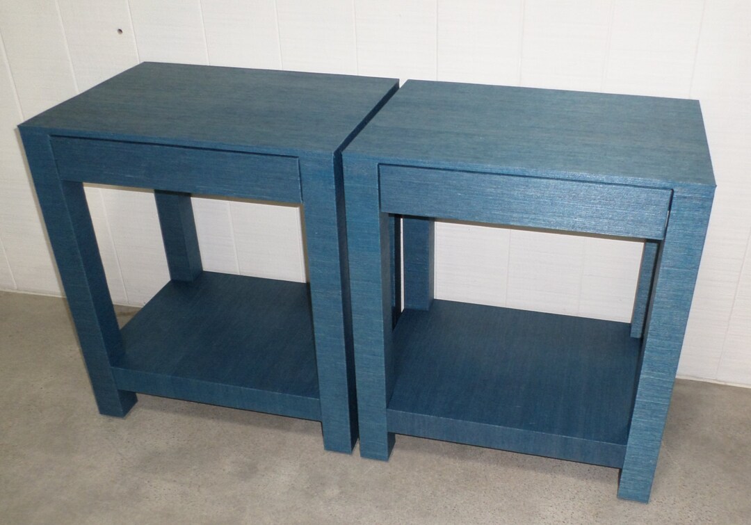 Custom Built Grasscloth End Tables / Nightstands Design Your Etsy