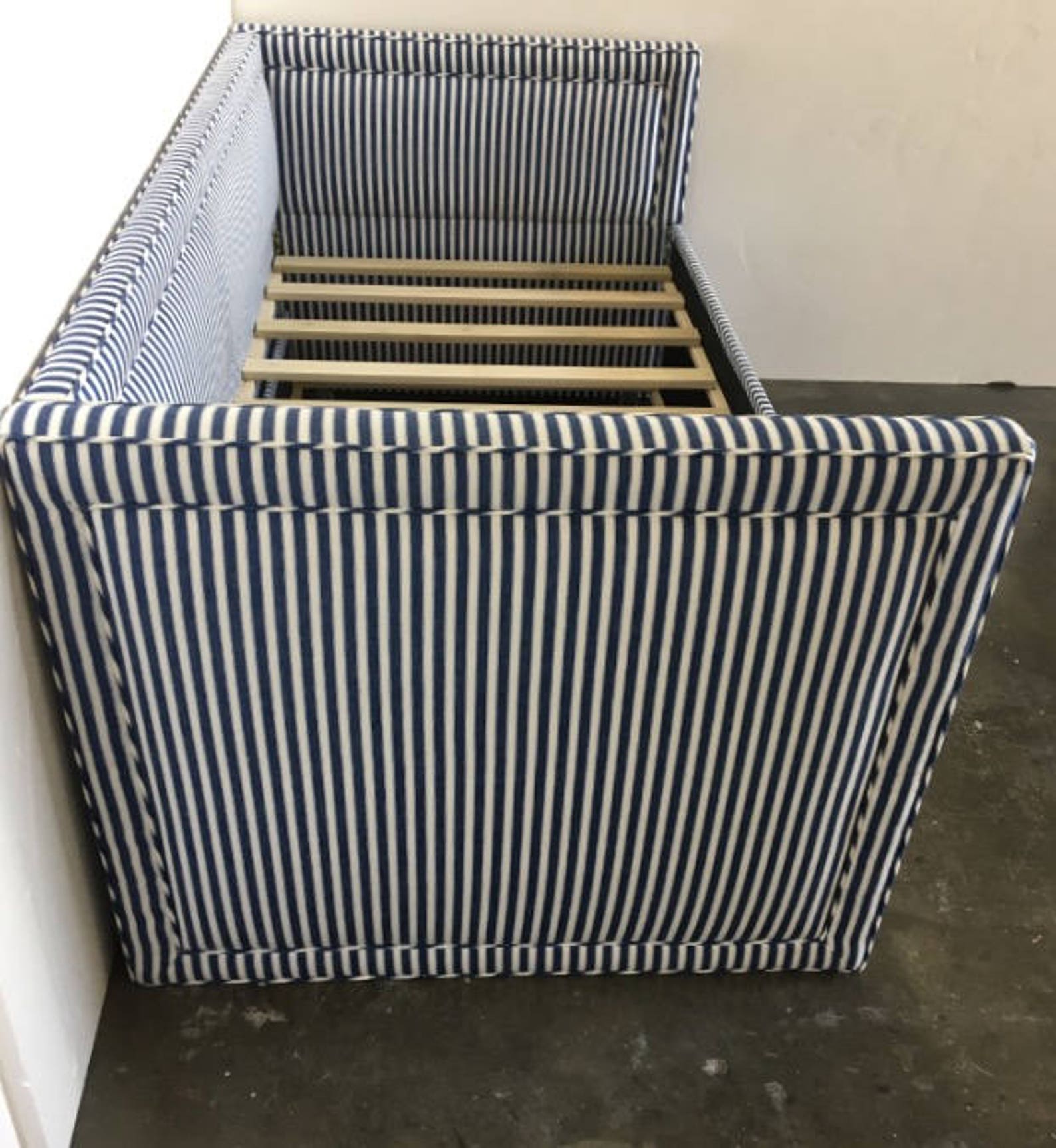 Custom Upholstered Daybed W/piping Detail AND Rolling Trundle Design