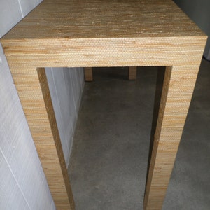 Grasscloth Covered Table Custom Built To Suit Your Space Design Your OWN image 4