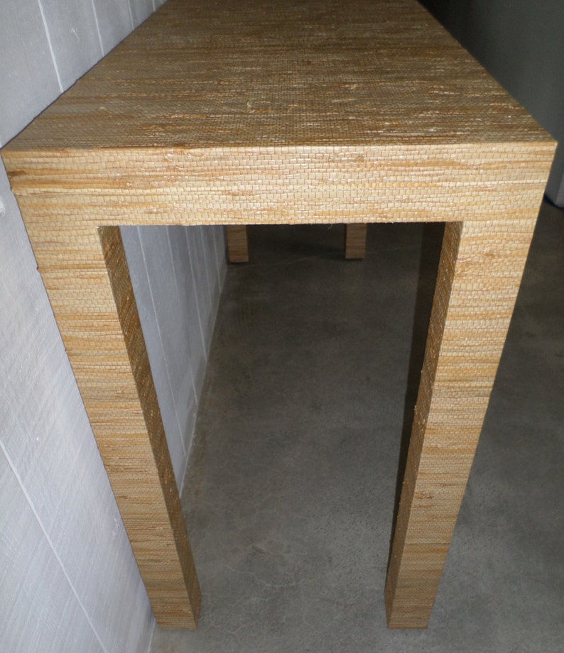Grasscloth Covered Table Custom Built To Suit Your Space Design Your OWN image 4