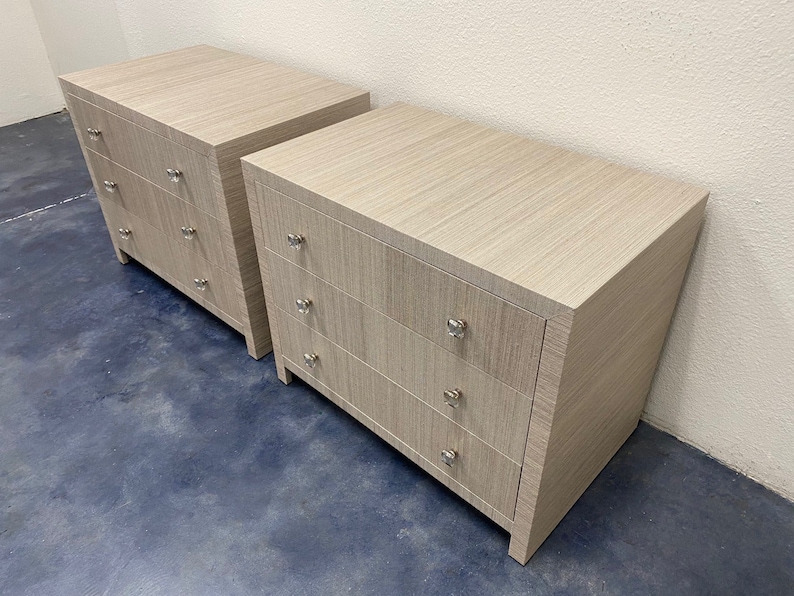 Custom Built Grasscloth Nightstand/Dresser COM image 2