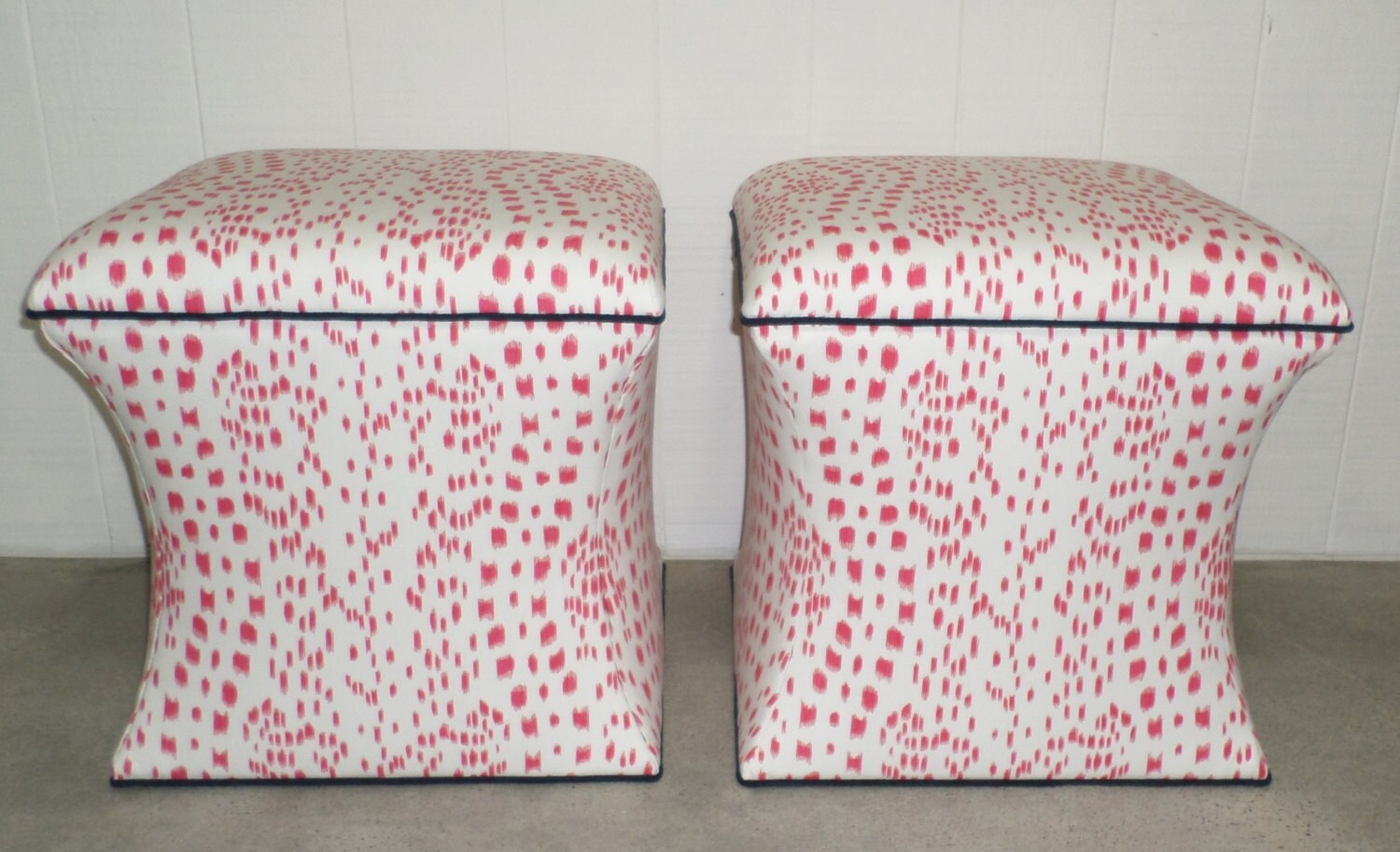 Otomanos de ALMACENAMIENTO Curvado Set de 2 Diseñar su | Etsy