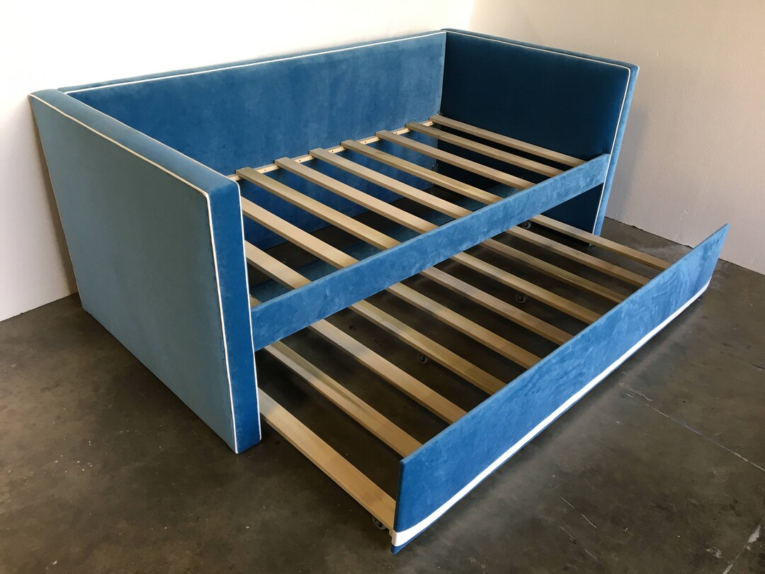 Custom Upholstered Daybed With Back and Trundle Etsy