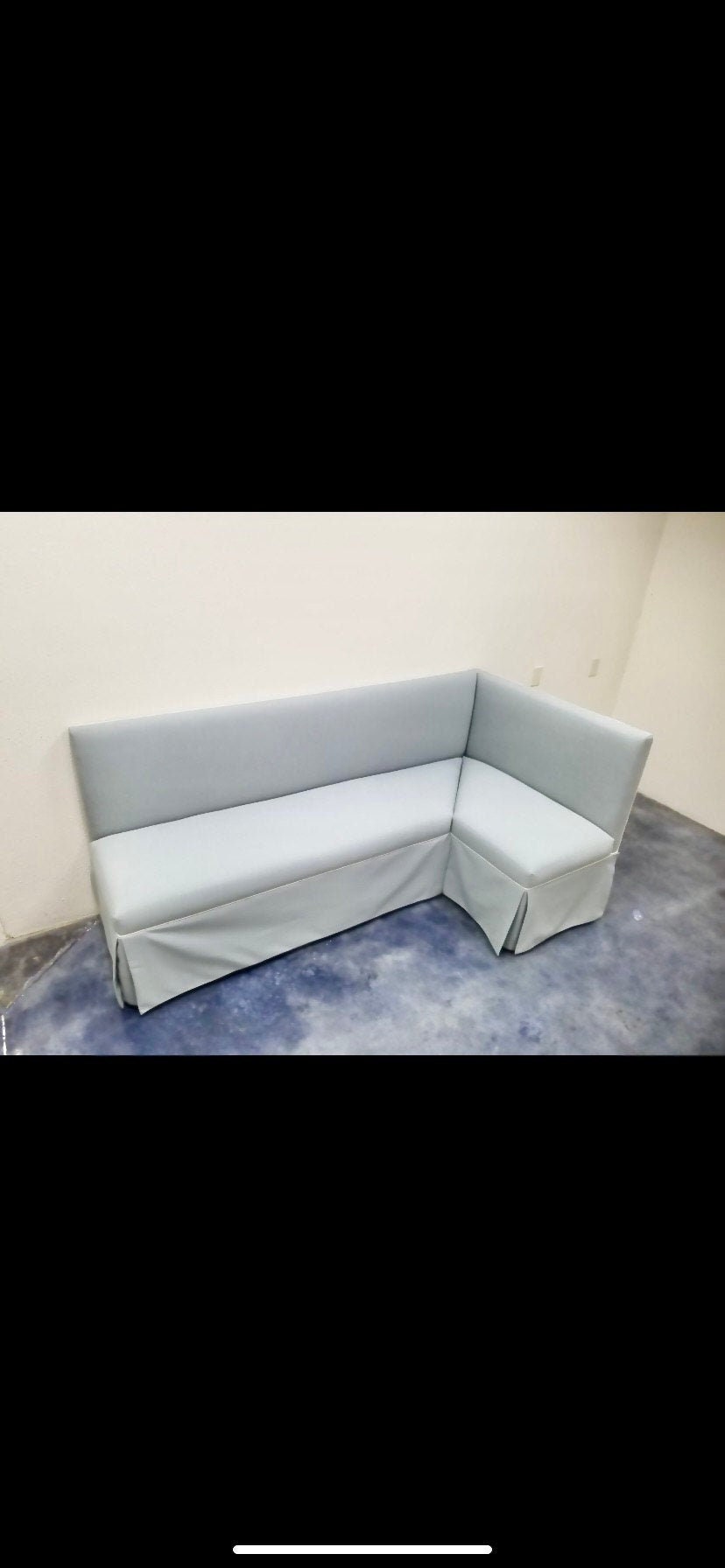 Custom Built Corner Banquette- Skirted - COM