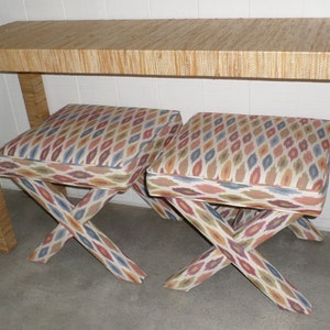 Grasscloth Covered Table Custom Built To Suit Your Space Design Your OWN image 3