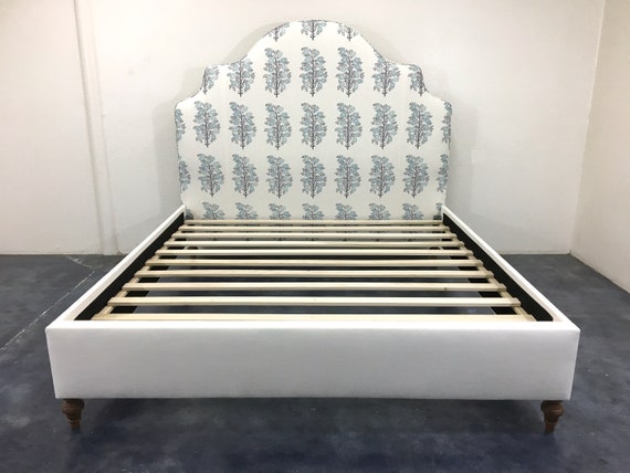 Custom upholstered platform sale bed