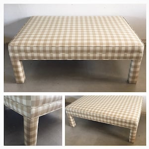 Large Coffee Table/Ottoman - Parson&#39;s Style - Fully Upholstered - Design Your Own