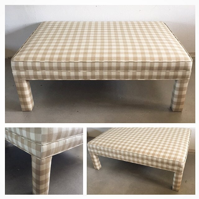 Large Coffee Table/Ottoman - Parson's Style - Fully Upholstered - Design Your Own