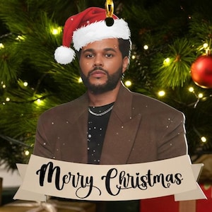 The Weeknd Custom Acrylic Christmas Ornament