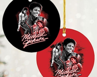 Michael Jackson Christmas Ornament 2-sided King of Pop MJ Gift