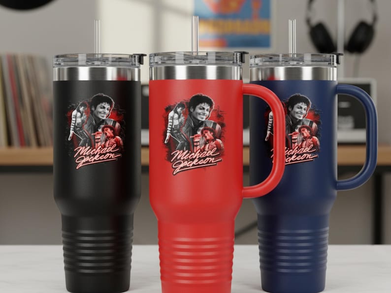 Michael Jackson Tumbler Insulated Travel Mug | 40oz image 1