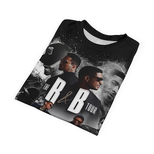 R&B Tour Shirt with Dates | Raymond and Brown All-Over Print Tee | Front and Back image 5