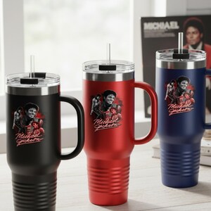 Michael Jackson Tumbler Insulated Travel Mug | 40oz image 7