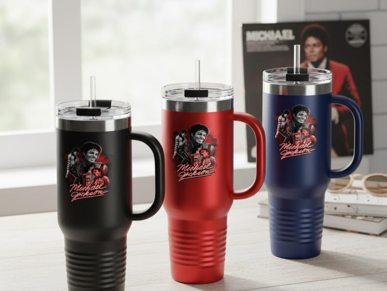 Michael Jackson Tumbler Insulated Travel Mug | 40oz image 7
