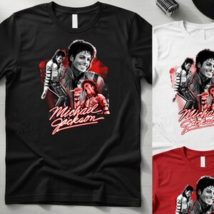 Michael Jackson Graphic Tee - Vintage Retro Music Icon Shirt, Soft Cotton, Twill Shoulder Tape image 20