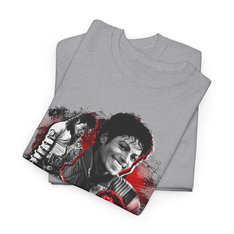 Michael Jackson Graphic Tee - Vintage Retro Music Icon Shirt, Soft Cotton, Twill Shoulder Tape image 16
