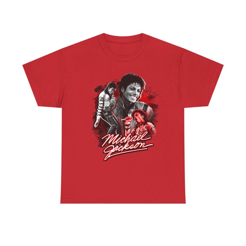 Michael Jackson Graphic Tee - Vintage Retro Music Icon Shirt, Soft Cotton, Twill Shoulder Tape image 9