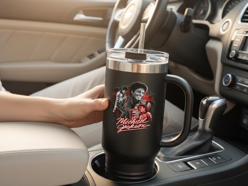Michael Jackson Tumbler Insulated Travel Mug | 40oz image 8