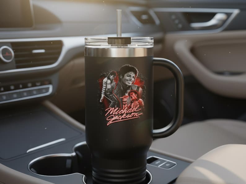 Michael Jackson Tumbler Insulated Travel Mug | 40oz image 6