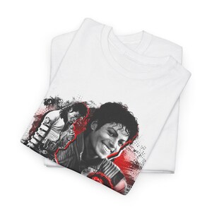 Michael Jackson Graphic Tee - Vintage Retro Music Icon Shirt, Soft Cotton, Twill Shoulder Tape image 13