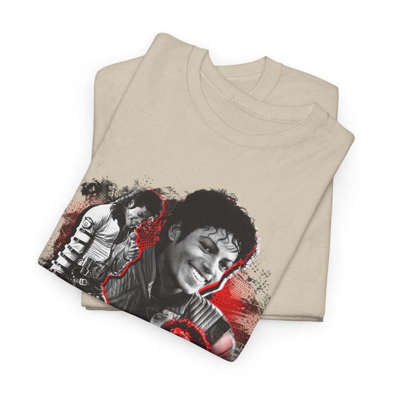 Michael Jackson Graphic Tee - Vintage Retro Music Icon Shirt, Soft Cotton, Twill Shoulder Tape image 17