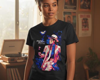 Michael Jackson Smooth Criminal Pop Art T-Shirt | Retro Music Fan Tee