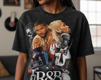 Vintage Raymond & Brown Shirt, Snow Washed Chris Brown Usher Tour